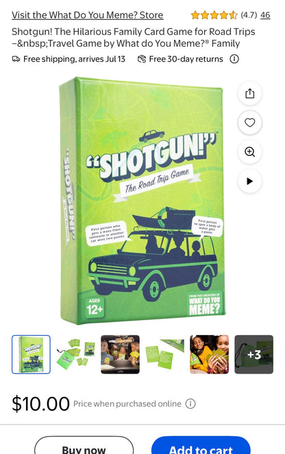 Shotgun! The Hilarious Family Card Game for Road Trips