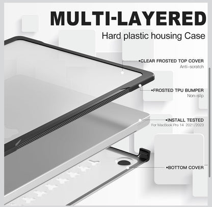 Batianda AeroShield Slim Case for MacBook Pro 14 Inch 2026-2021,Translucent