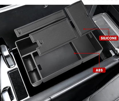 Accessories Armrest Storage Box Secondary Insert Tray with Anti-Slip Mat