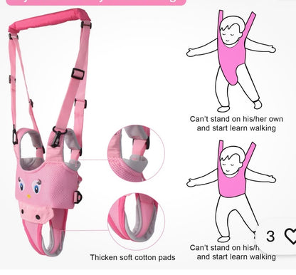Baby Walking Harness Breathable Handheld Pink