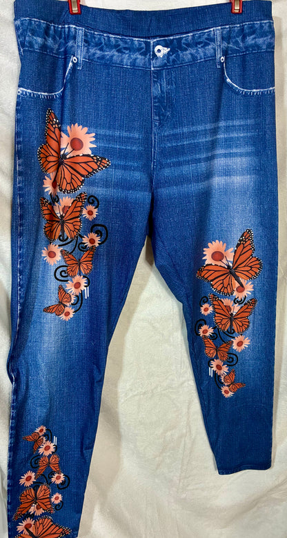 Womans Jeggins Stretchy Jean Looking Jogger
