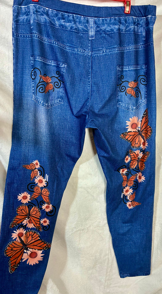 Womans Jeggins Stretchy Jean Looking Jogger