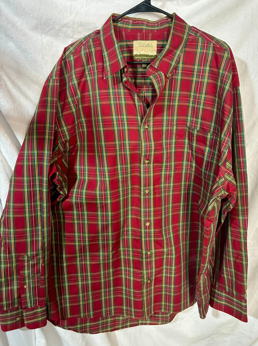 Cabela's Outfitter Red Plaid Mens Shirt