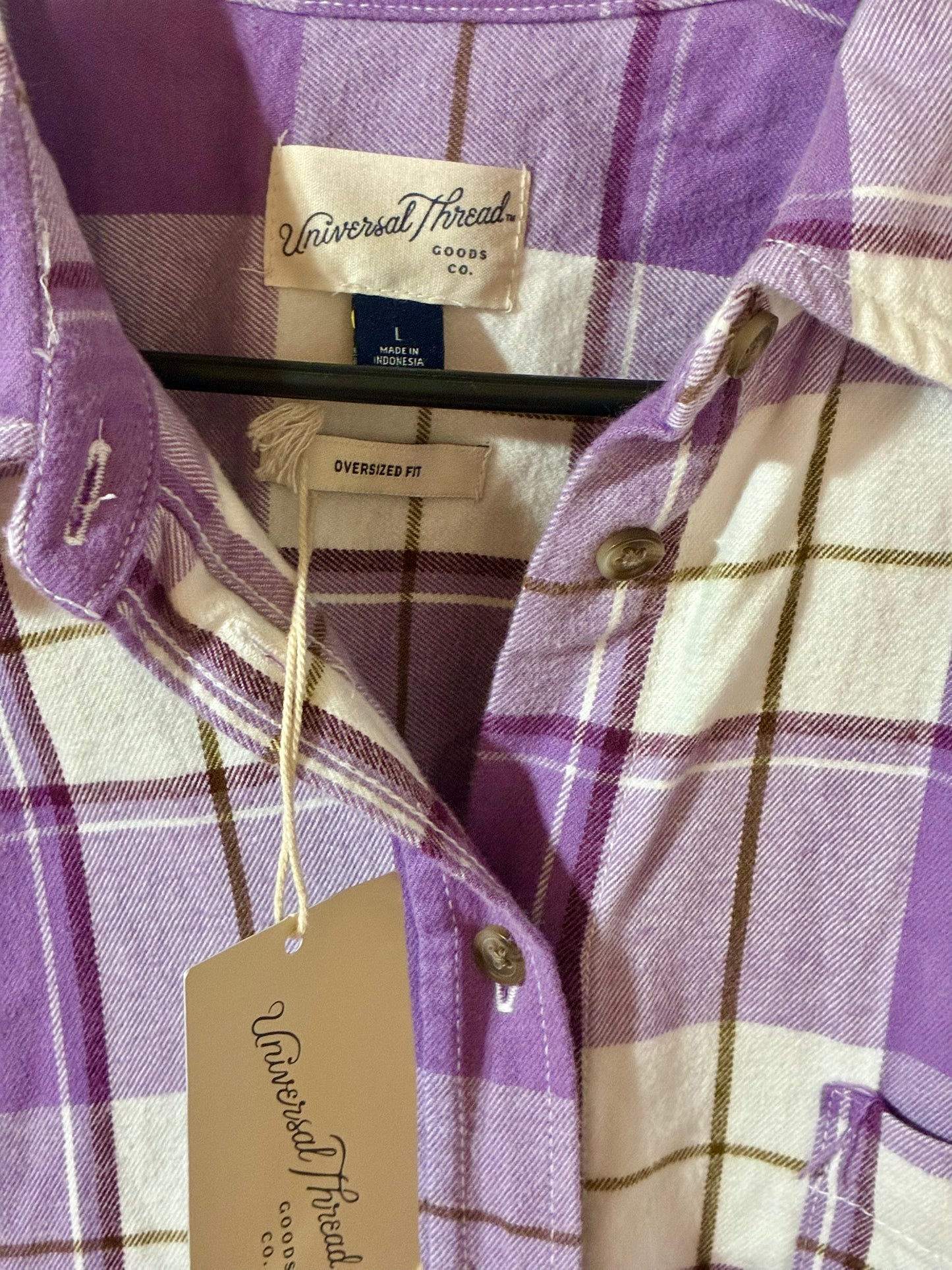 Universal Thread -Purple Plaid shirt