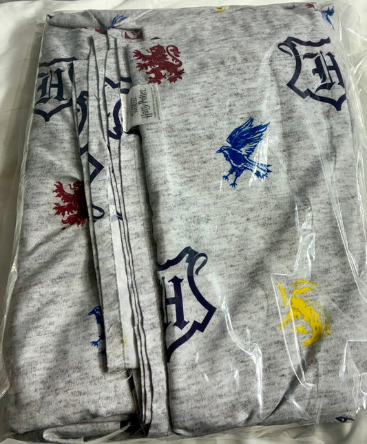 Harry Potter Twin Fitted/Flat- Wizard World Hogwarts Gray