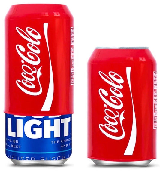 Coca-Cola branded can cover designed to disguise beverage cans.