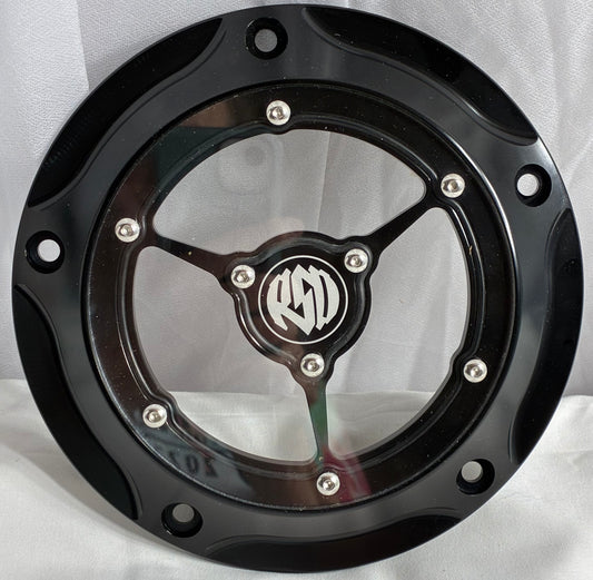 MOTORCYCLE BLACK RSD 5 HOLE CLARITY COVER FOR HARLEY