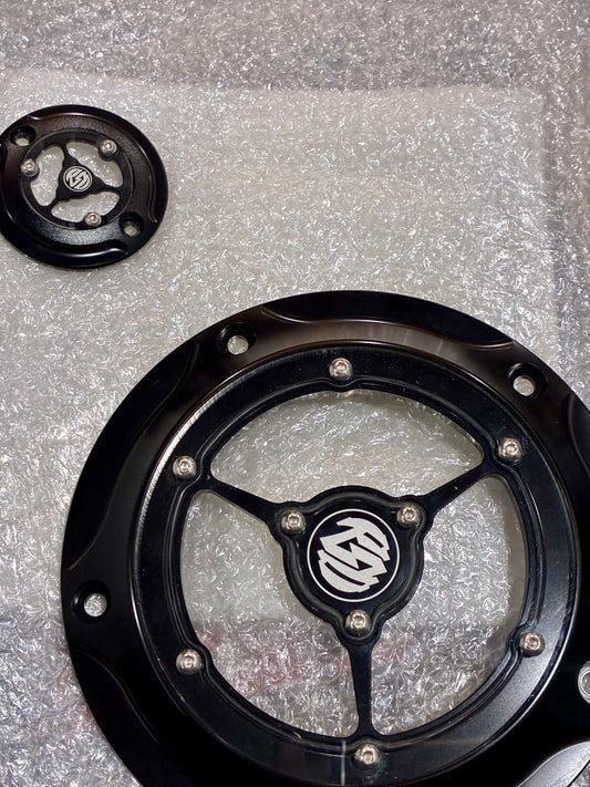 MOTORCYCLE BLACK RSD 5 HOLE CLARITY COVER FOR HARLEY