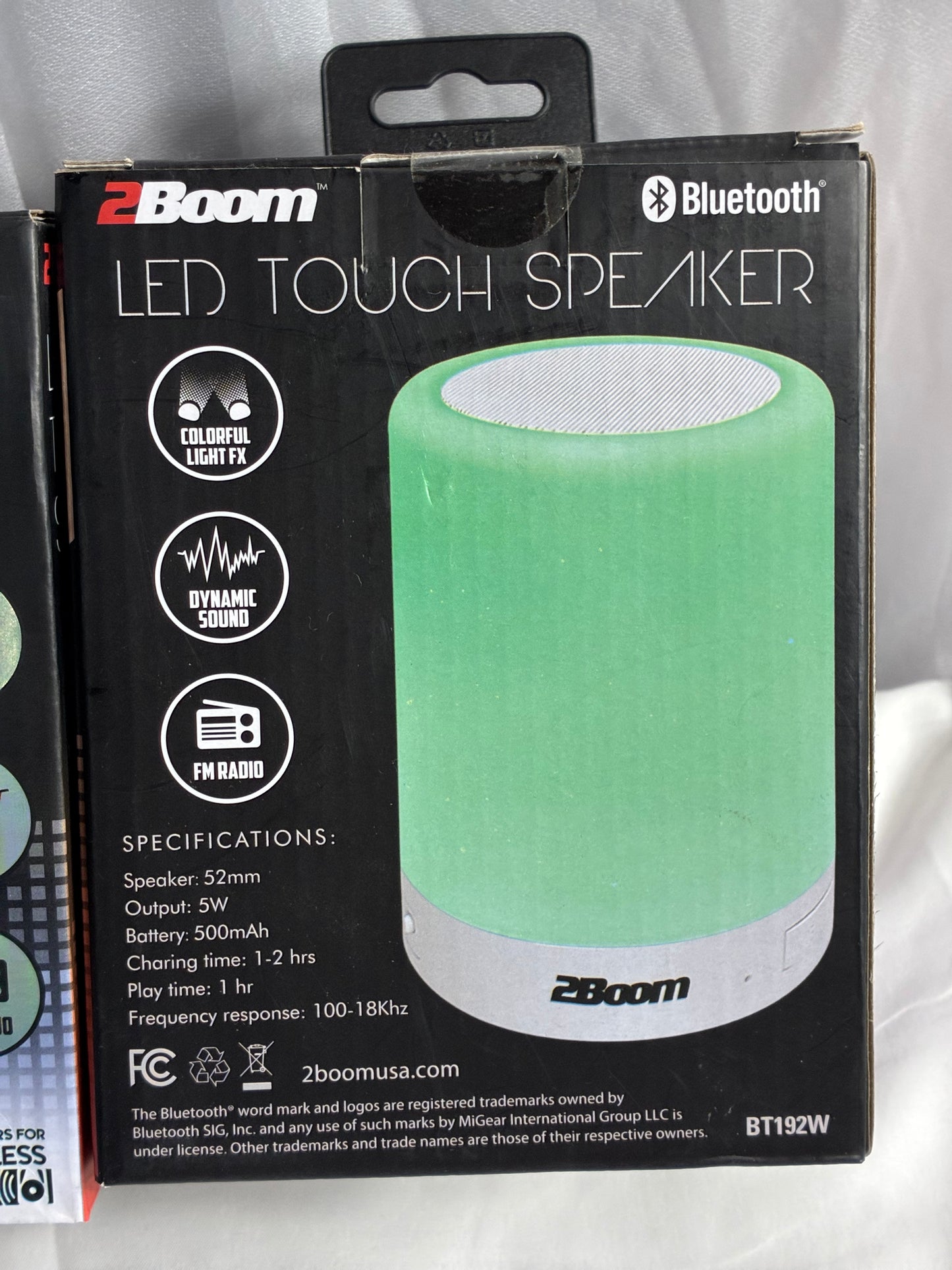 2Boom LED Lights Touch Speaker