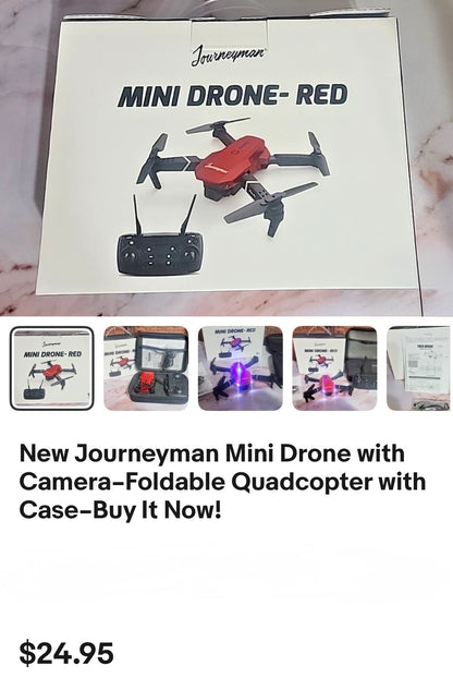 Journeyman Mini Drone with Camera-Foldable Quadcopter