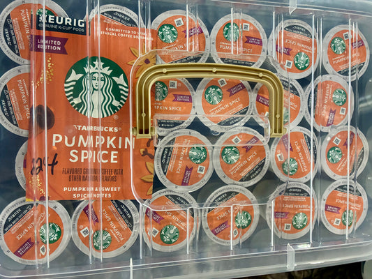 STARBUCKS PUMPKIN SPICE CONTAINER OF 24 K-CUPS PODS