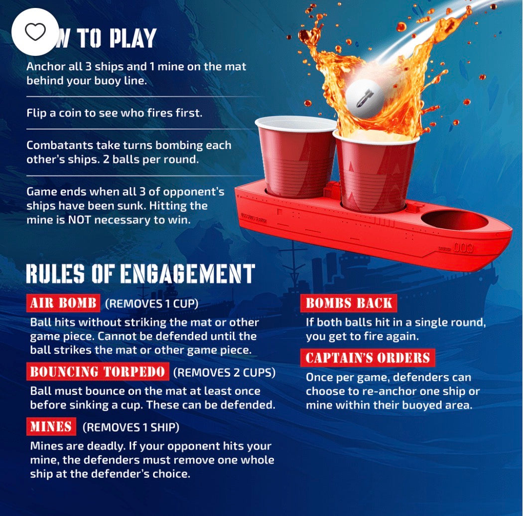 BattlePong USA Edition, Tabletop Pong Party Game
