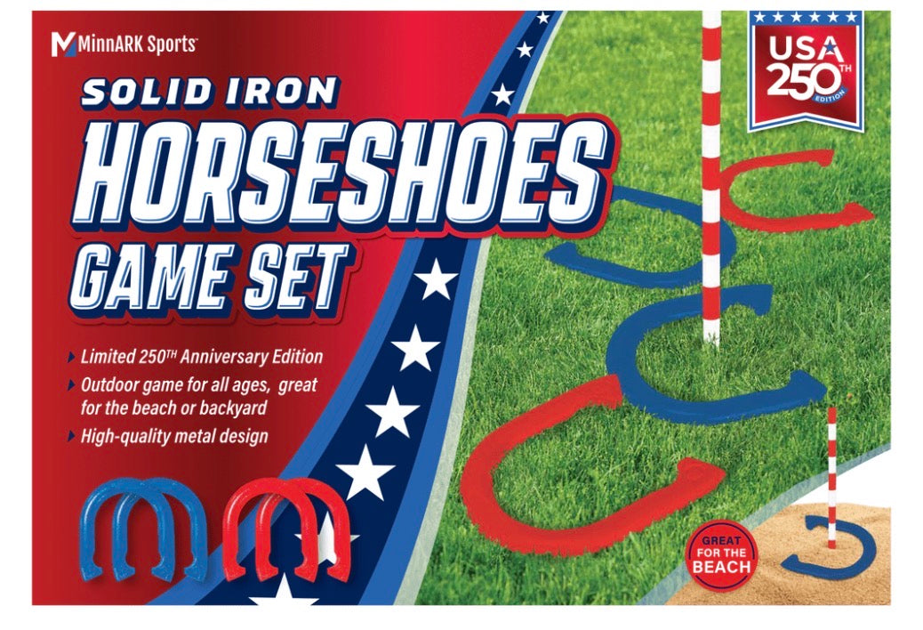Solid Iron Horseshoes USA Edition, Outdoor Tossing Game