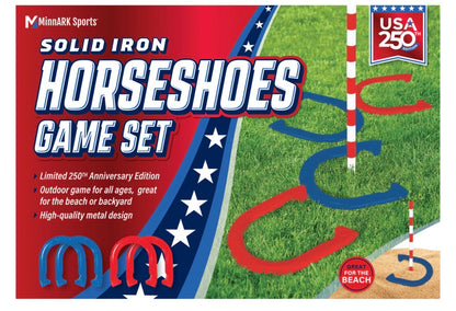 Solid Iron Horseshoes USA Edition, Outdoor Tossing Game