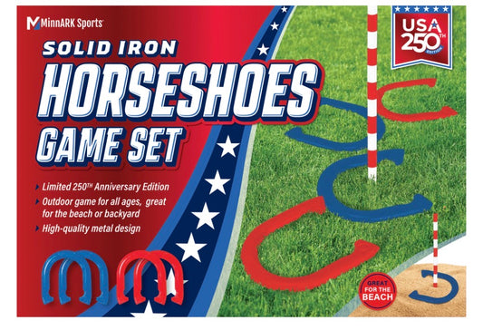 Solid Iron Horseshoes USA Edition, Outdoor Tossing Game