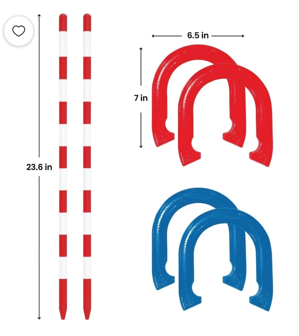 Solid Iron Horseshoes USA Edition, Outdoor Tossing Game