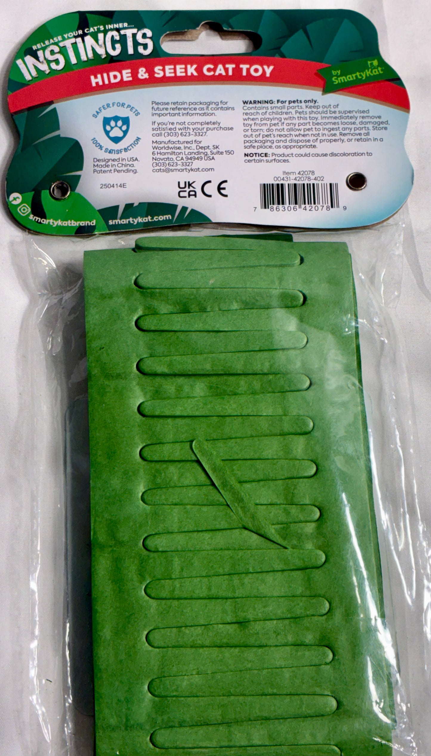Instincts by SmartyKat - Meadow Mayhem Hide & Seek Paper Grass Rustle Cat Mat Toy