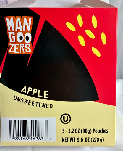 Man Goo Zers Unsweetened Apple Pouch 3 Pk