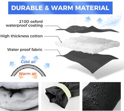 Outdoor Faucet Covers for Winter Freeze Protection, 2 Pk