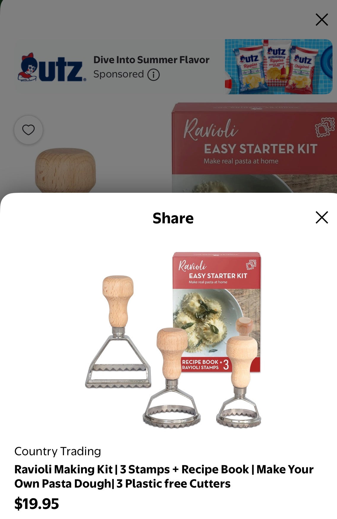 Ravioli Making Kit | 3 Stamps + Recipe Book