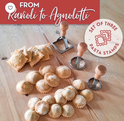 Ravioli Making Kit | 3 Stamps + Recipe Book