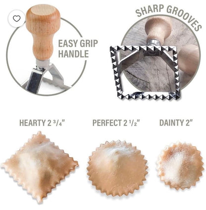 Ravioli Making Kit | 3 Stamps + Recipe Book