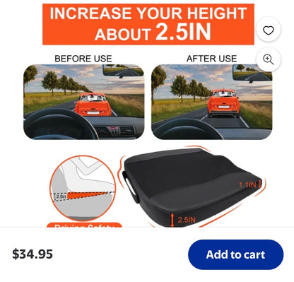 Lofty Aim Memory Foam Car Seat Cushion,