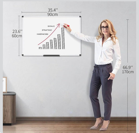 VIZ-PRO Magnetic Dry Erase Board, 36 X 24 Inches,