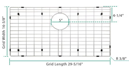 Serene Valley 29-5/16" × 16-3/8" Sink Bottom Grid