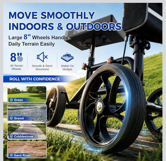 Knee Scooter Steerable Knee Walker for Foot Injuries ,Crutch Alternative
