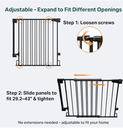 Cumbor 29.2-43" Baby Gate for Stairs
