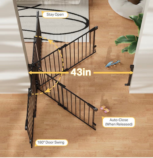 Cumbor 29.2-43" Baby Gate for Stairs