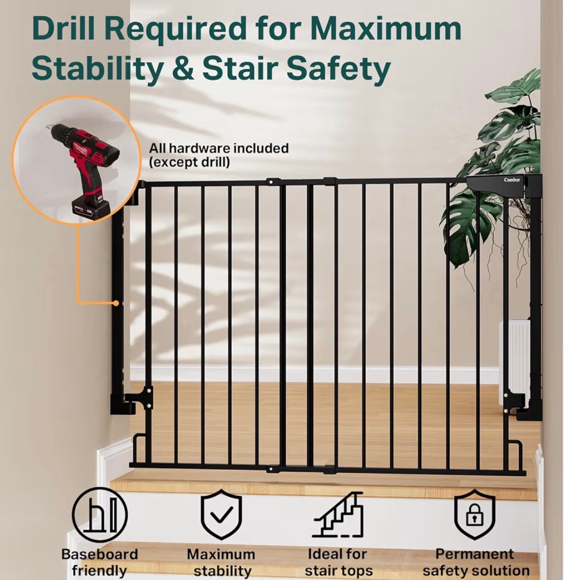 Cumbor 29.2-43" Baby Gate for Stairs