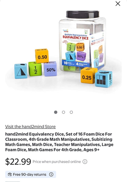 Hand2mind Equivalency Dice