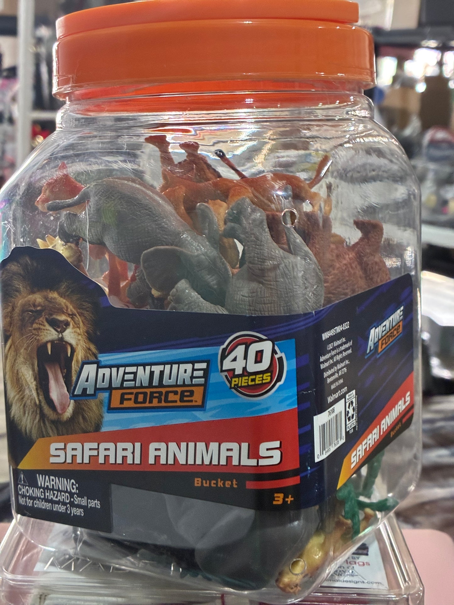 Adventure Force Safari Animals Bucket, 40 Pieces