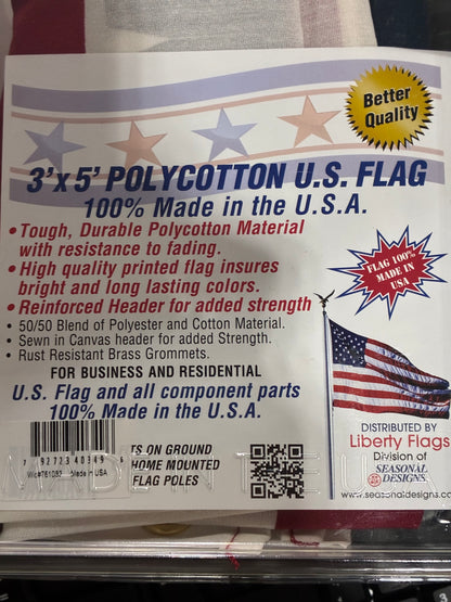 Shop Seasonal Designs 3 ft. x 5 ft. U.S. Flag Kit