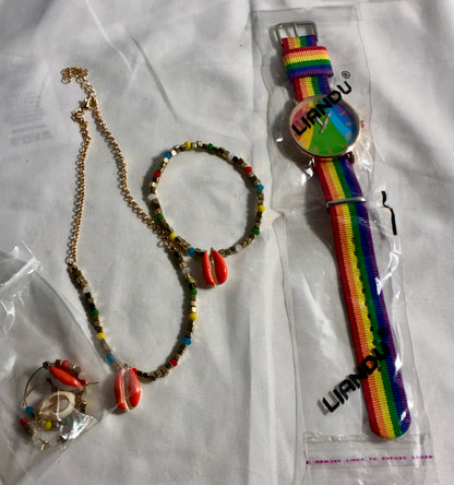Rainbow watch @ Jewelry set