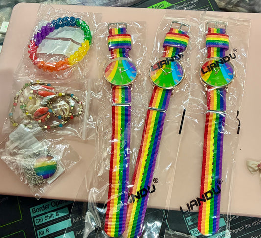 Rainbow watch @ Jewelry set