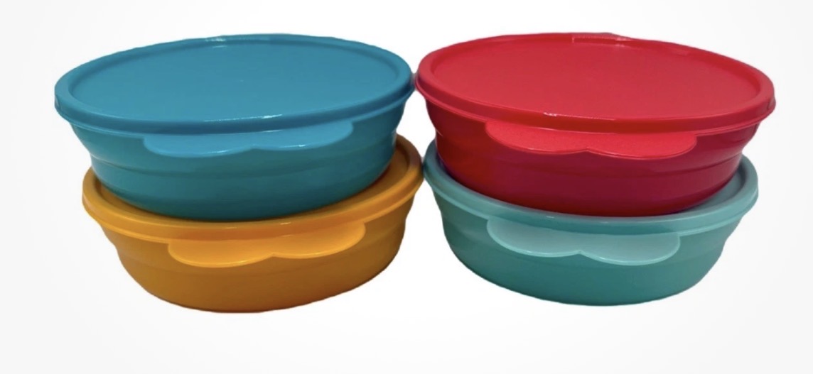 Tupperware Impressions Cereal Bowls 4 pc
