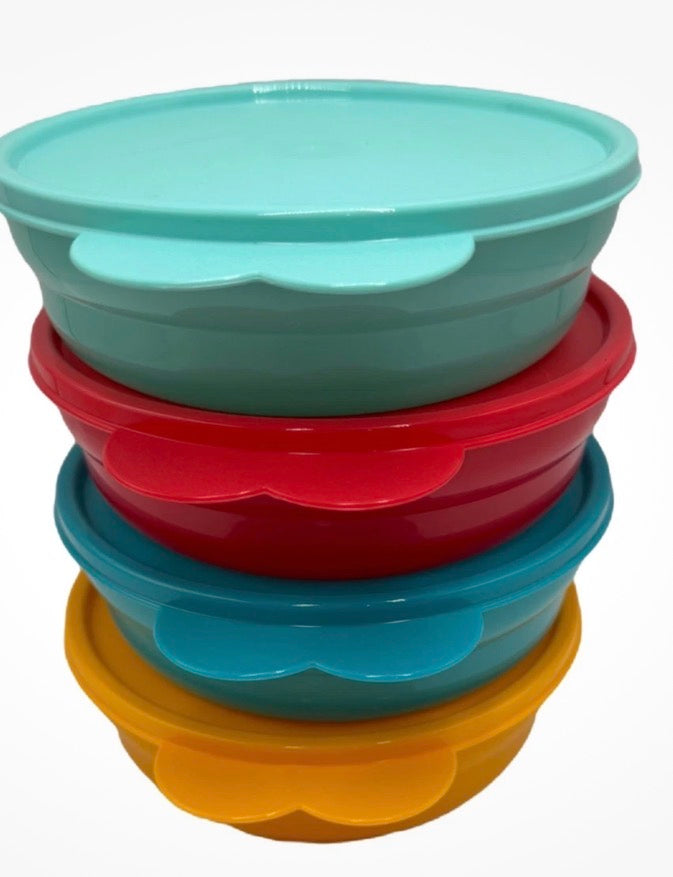 Tupperware Impressions Cereal Bowls 4 pc
