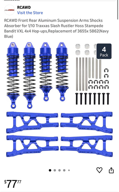 RCAWD Shocks/Suspension Arms