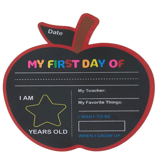 First Day/ Last Day School Apple Chalkboard