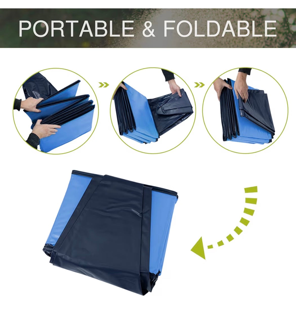 Niubya Foldable Dog Pool 72 x 12