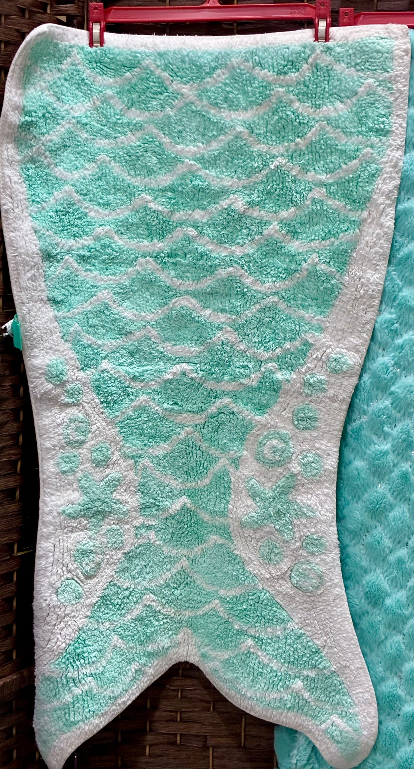 Teal Mermaid  Rug/ Throw