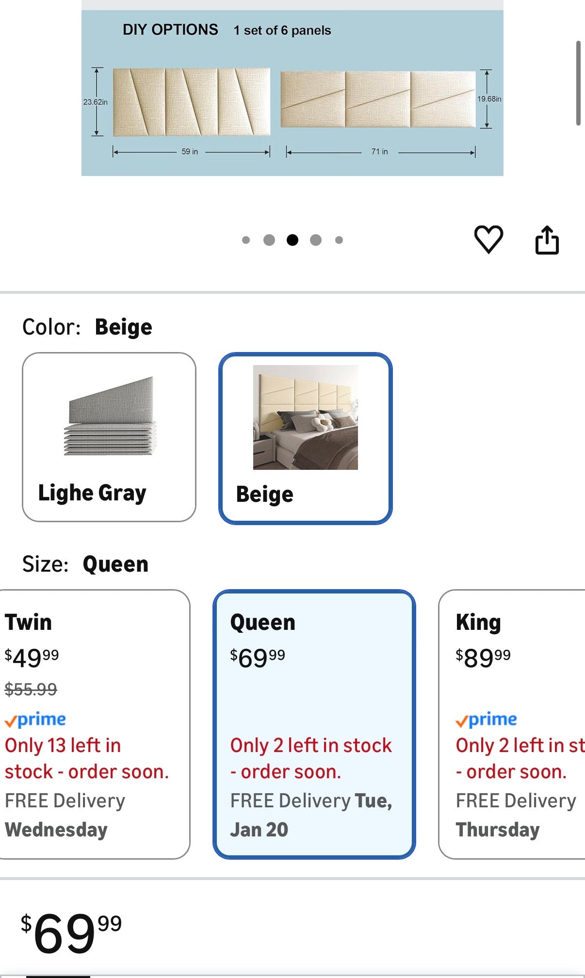 Peel and Stick Headboard