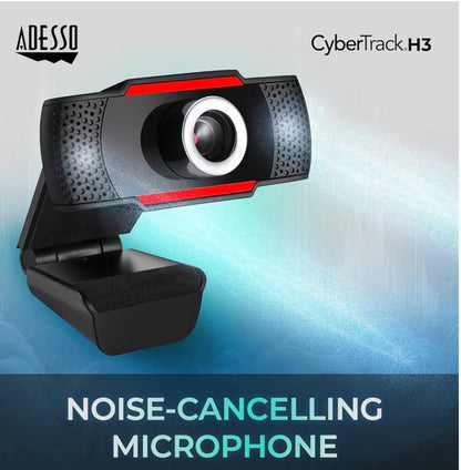 ADESSO CyberTrack H3 Webcam 1.3 Megapixel 30 fVideo   Microphone for PC & Laptop,