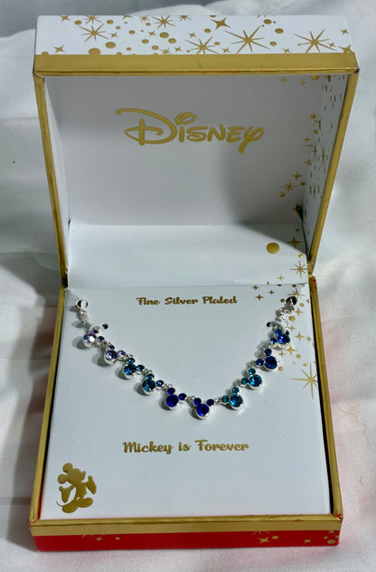 Disney LA Rocks Mouse Icon Necklace-Fine silver plated