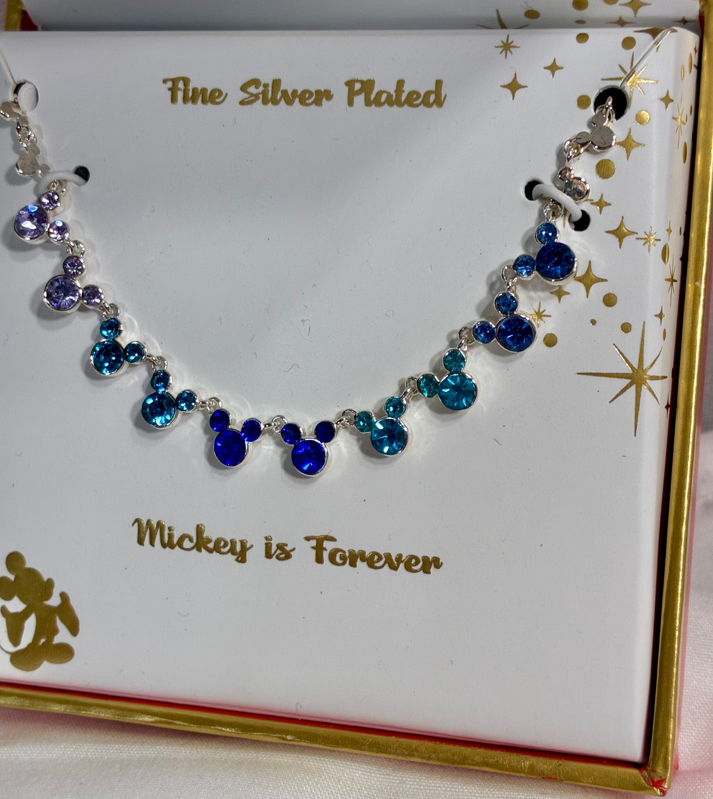 Disney LA Rocks Mouse Icon Necklace-Fine silver plated