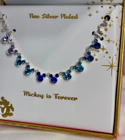 Disney LA Rocks Mouse Icon Necklace-Fine silver plated