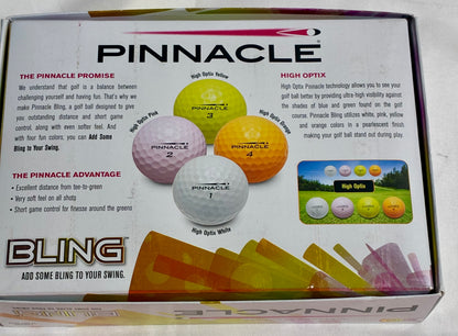 Pinnacle Bling Golf Balls  in  High Optix colours.